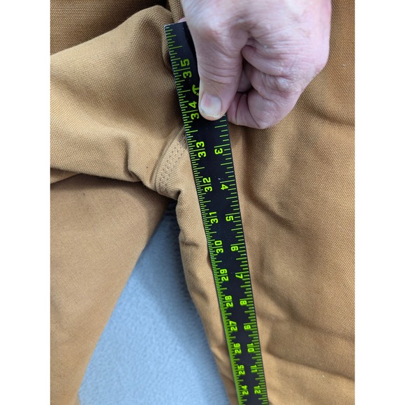 Carhartt Firm Duck Insulated Bib Overalls Brown 2XL Tall Loose Fit OR4393-M NWT - Picture 7 of 12